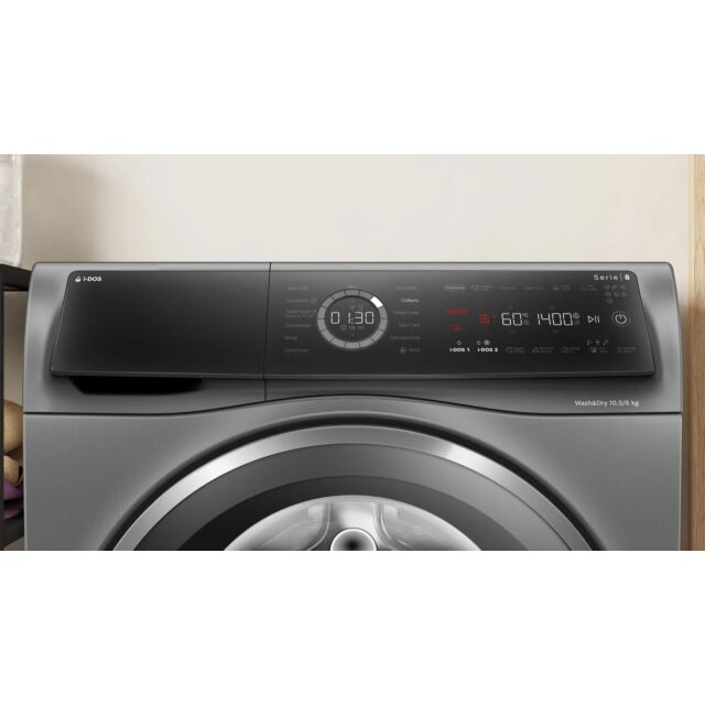 Bosch WNC254ARGB Series 8, Washer Dryer, 10.5/6 Kg, 1400 Rpm
