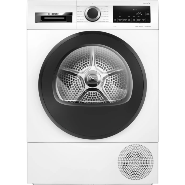 Bosch WQG24502GB 9Kg Heat Pump Tumble Dryer - White