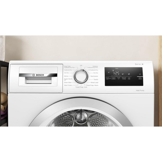 Bosch WTH85223GB 8Kg Heat Pump Tumble Dryer - White
