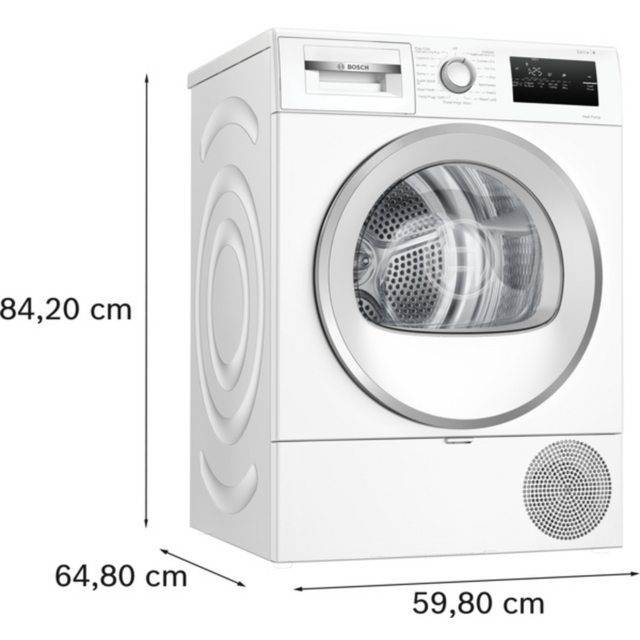 Bosch WTH85226GB Series 4 8Kg Heat Pump Tumble Dryer - White