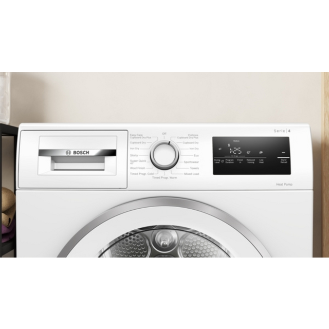Bosch WTH85226GB Series 4 8Kg Heat Pump Tumble Dryer - White