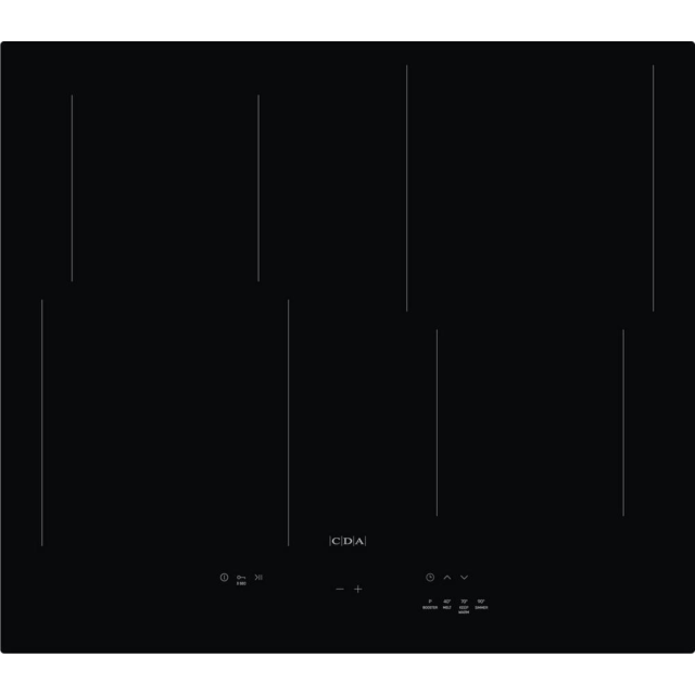 CDA EX-HN6112FR-SP 60Cm 4 Zone Induction Hob - Black