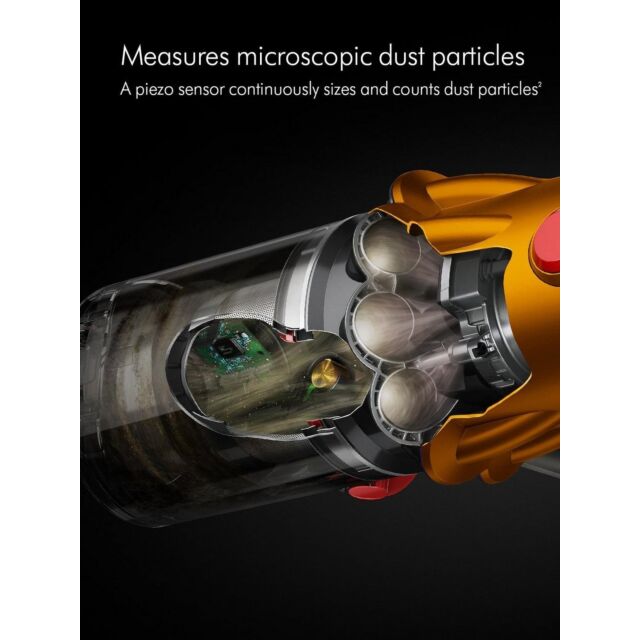 Dyson V12DETECTABS Cordless Stick Vacuum Cleaner - 60 Minutes Run Time - Yellow