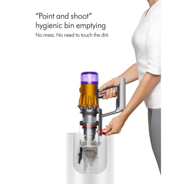 Dyson V12DETECTABS Cordless Stick Vacuum Cleaner - 60 Minutes Run Time - Yellow