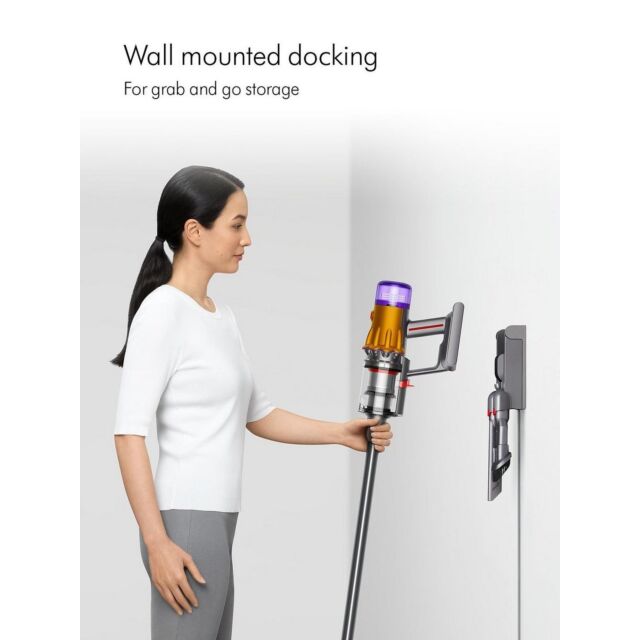 Dyson V12DETECTABS Cordless Stick Vacuum Cleaner - 60 Minutes Run Time - Yellow