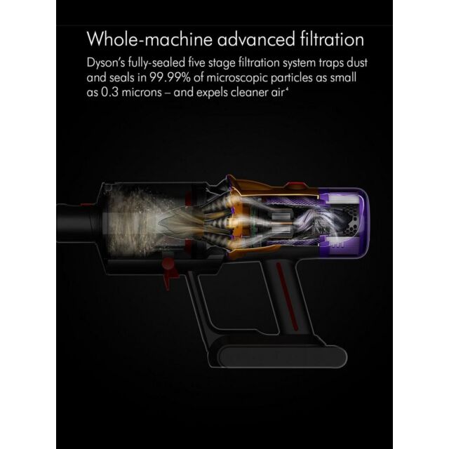 Dyson V12DETECTABS Cordless Stick Vacuum Cleaner - 60 Minutes Run Time - Yellow