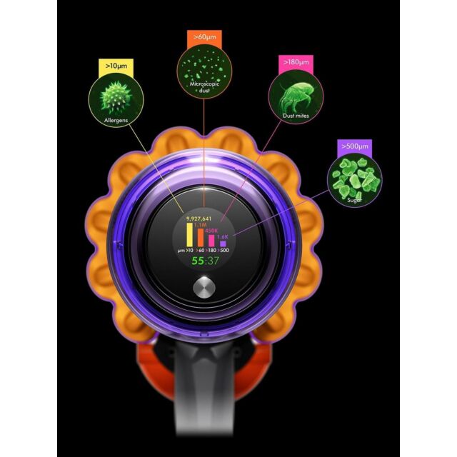 Dyson V15DETECTABSKIT V15 Detect Absolute Cordless Stick Cleaner with Floordok - 60 Minute Run Time