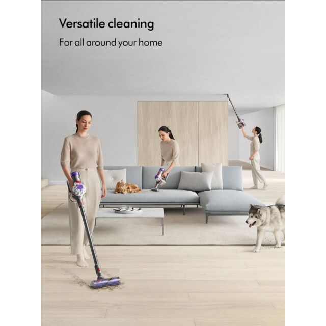 Dyson V8ABSOLUTENEW Cordless Stick Vacuum Cleaner - 40 Minutes Run Time - Silver