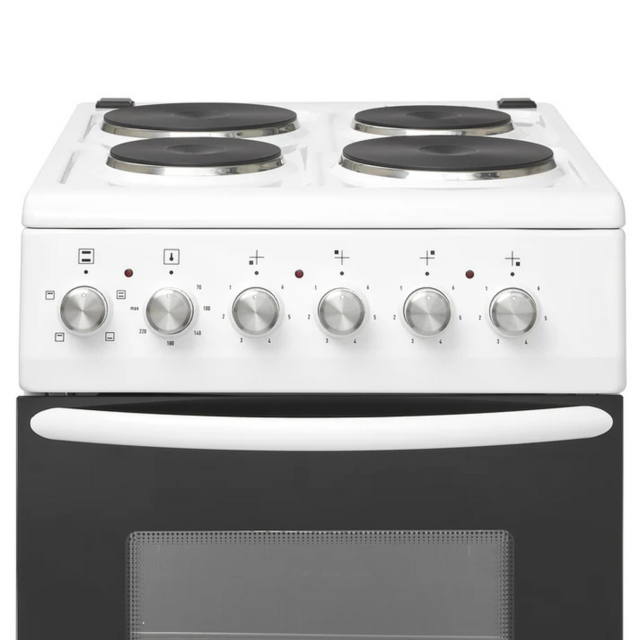 Haden HES051W 50Cm Single Oven Electric Cooker With Sealed Plate Hob - White