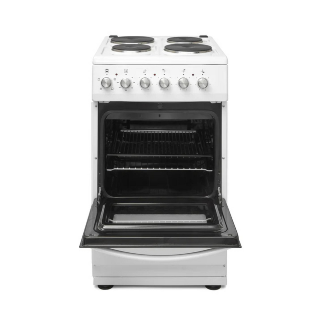 Haden HES051W 50Cm Single Oven Electric Cooker With Sealed Plate Hob - White