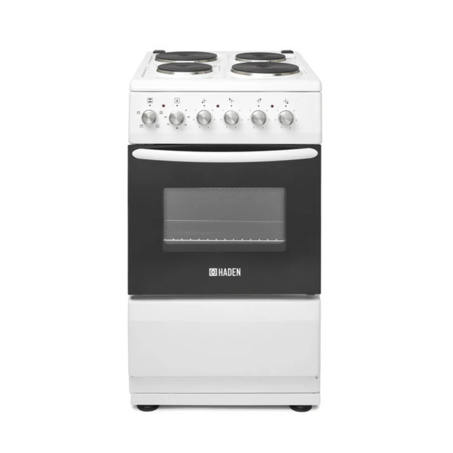Haden HES051W 50Cm Single Oven Electric Cooker With Sealed Plate Hob - White