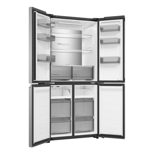 Haier HCR58S18DNMM 60/40 Fridge Freezer - Inox