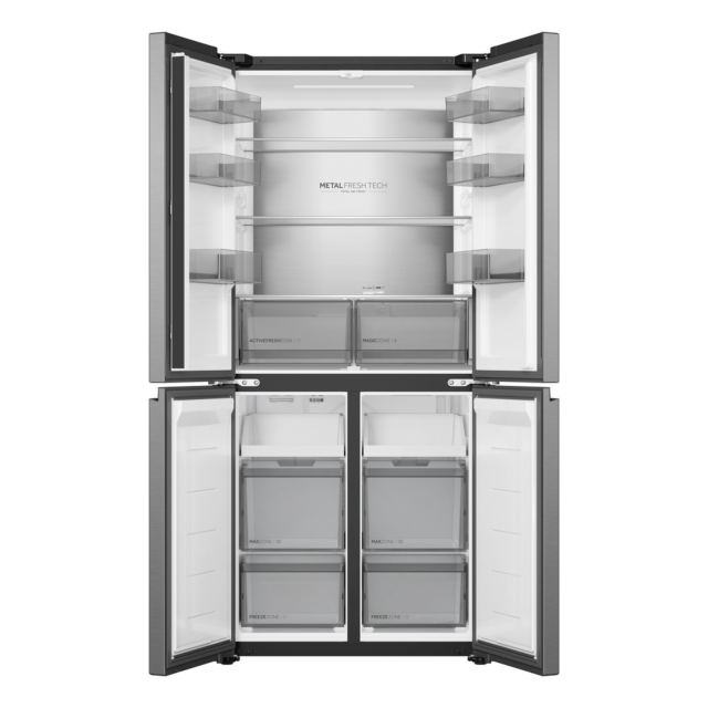 Haier HCR58S18DNMM 60/40 Fridge Freezer - Inox