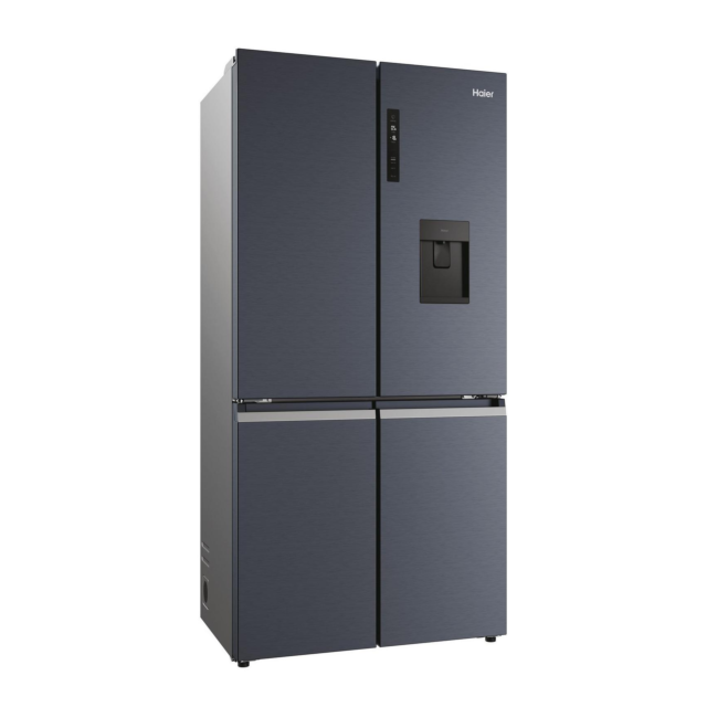 Haier HCR5919EHMB 90Cm Freestanding American Fridge Freezer - Brushed Black