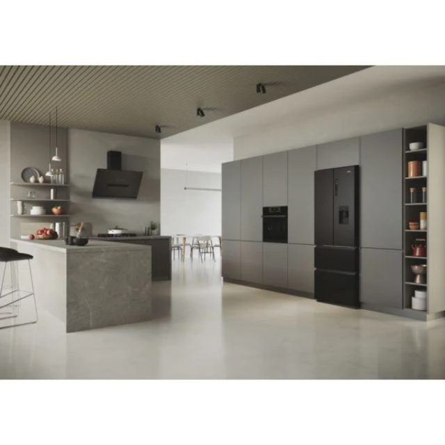 Haier HFR5719EWPB 70Cm French Style Fd 70 Series 5 Multi-Door Fridge Freezer - Slate Black - 444L