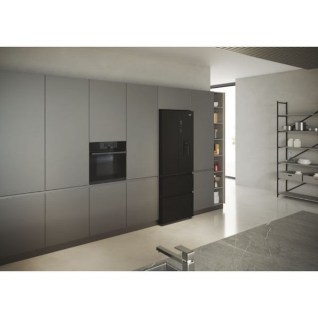 Haier HFR5719EWPB 70Cm French Style Fd 70 Series 5 Multi-Door Fridge Freezer - Slate Black - 444L