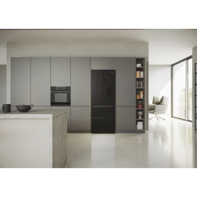 Haier HFR5719EWPB 70Cm French Style Fd 70 Series 5 Multi-Door Fridge Freezer - Slate Black - 444L
