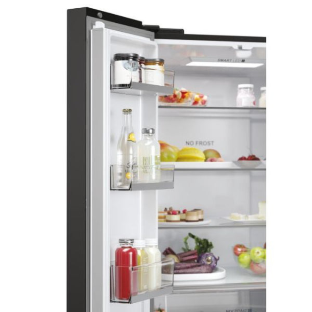 Haier HFR5719EWPB 70Cm French Style Fd 70 Series 5 Multi-Door Fridge Freezer - Slate Black - 444L
