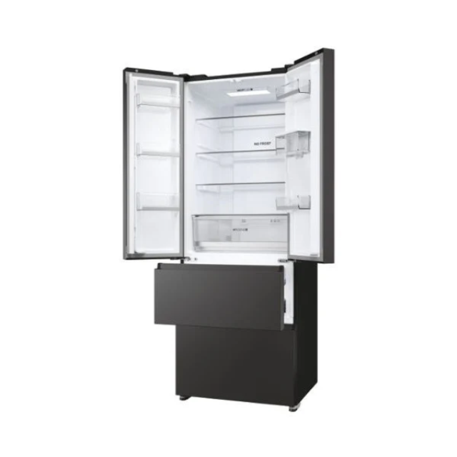 Haier HFR5719EWPB 70Cm French Style Fd 70 Series 5 Multi-Door Fridge Freezer - Slate Black - 444L