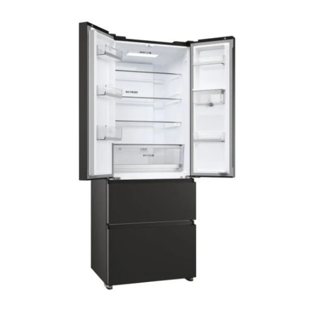 Haier HFR5719EWPB 70Cm French Style Fd 70 Series 5 Multi-Door Fridge Freezer - Slate Black - 444L