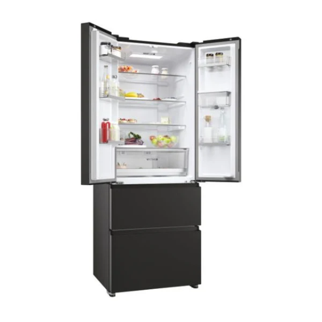 Haier HFR5719EWPB 70Cm French Style Fd 70 Series 5 Multi-Door Fridge Freezer - Slate Black - 444L