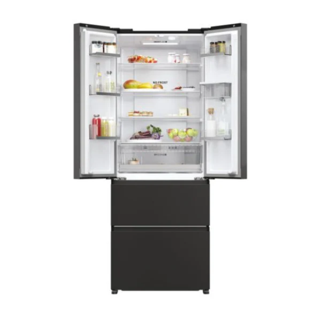 Haier HFR5719EWPB 70Cm French Style Fd 70 Series 5 Multi-Door Fridge Freezer - Slate Black - 444L
