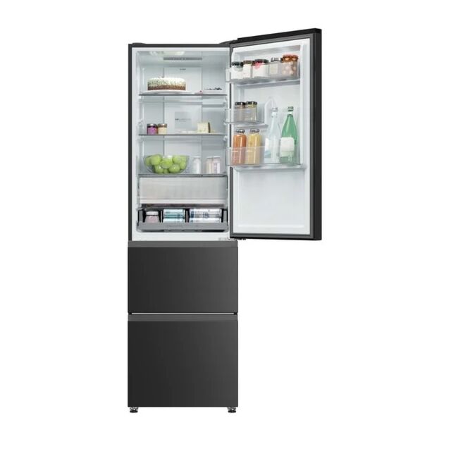 Haier HTR3518ENMTK Series 3 303 Litre 60/40 Freestanding Fridge Freezer - Black