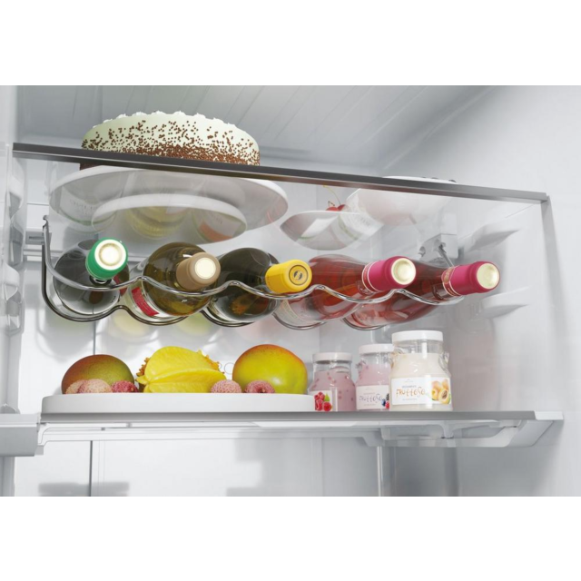 Haier HTW5618EWMP 59.5cm 3D Fridge Freezer - Dark Inox