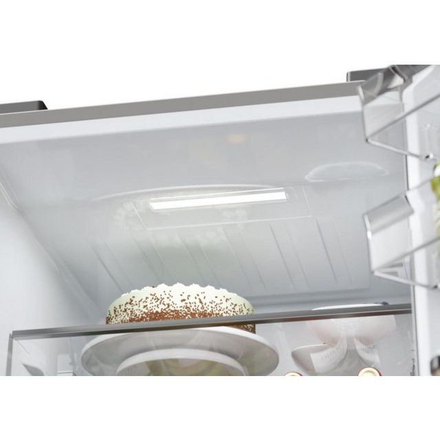 Haier HTW5618EWMP 59.5cm 3D Fridge Freezer - Dark Inox