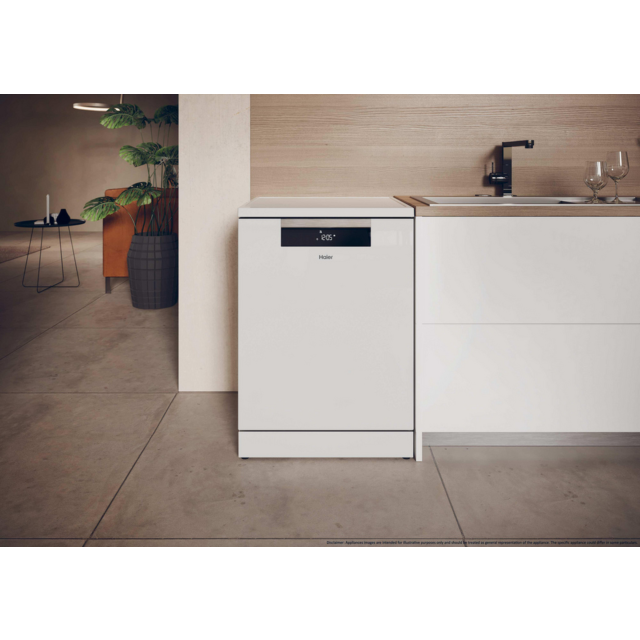 Haier XF 5C7M0W-80 Dishwasher - White - 15 Place Settings