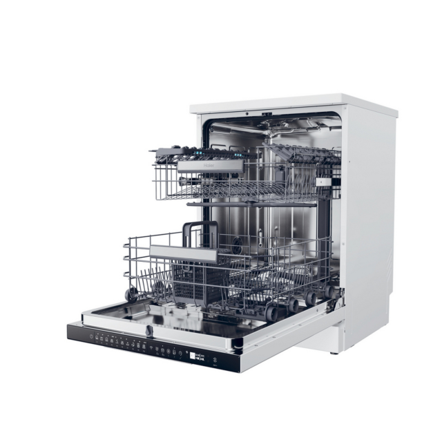 Haier XF 5C7M0W-80 Dishwasher - White - 15 Place Settings