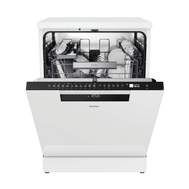 Haier XF 5C7M0W-80 Dishwasher - White - 15 Place Settings