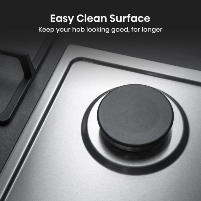 Hisense GM642XHS 60Cm Gas Hob - Stainless Steel