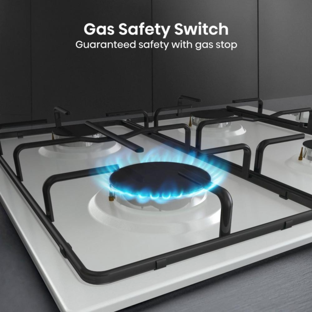 Hisense GM642XHS 60Cm Gas Hob - Stainless Steel