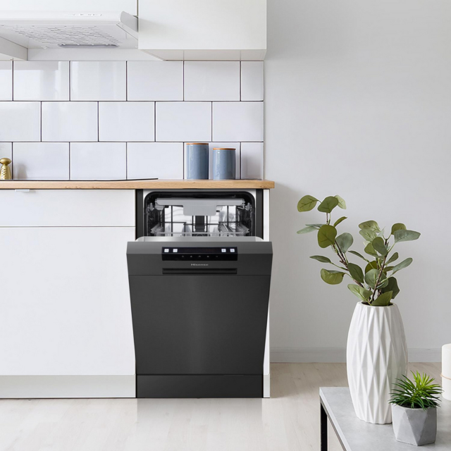 Hisense HS523E15BUK Slimline Dishwasher - Black - 10 Place Settings
