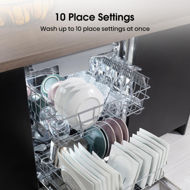 Hisense HS523E15BUK Slimline Dishwasher - Black - 10 Place Settings
