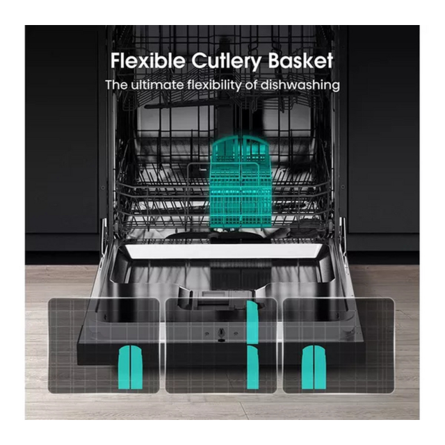 Hisense HS642D90XUK Dishwasher - Stainless Steel - 14 Place Settings