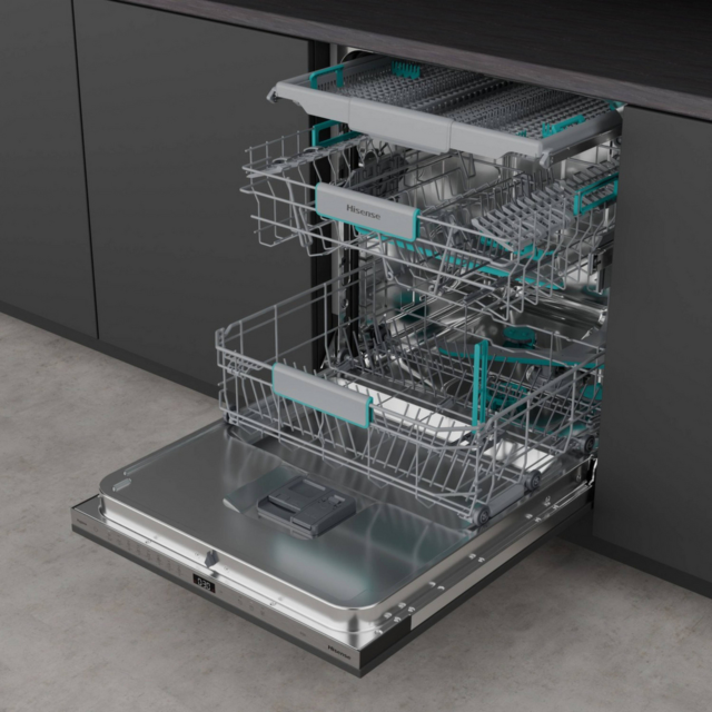Hisense HV16AUK Full-Size Fully Integrated Dishwasher - 16 Place Settings