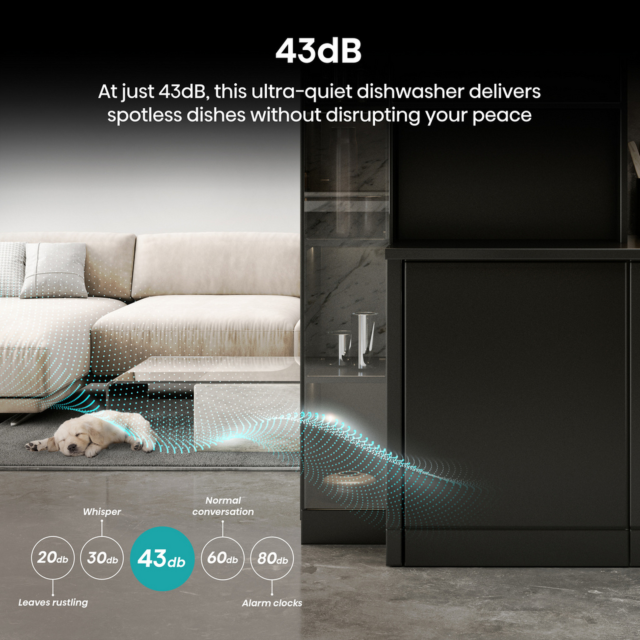 Hisense HV16AUK Full-Size Fully Integrated Dishwasher - 16 Place Settings