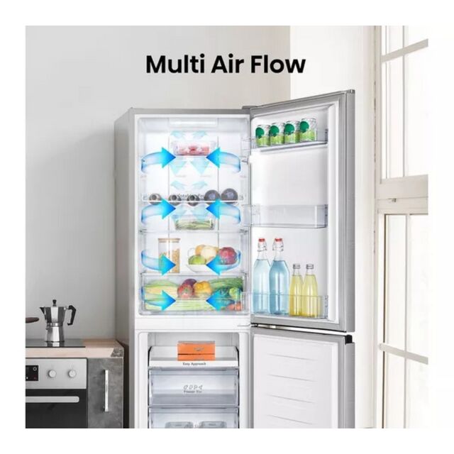 Hisense RB327N4BCE 50/50 Total No Frost Fridge Freezer - Stainless Steel