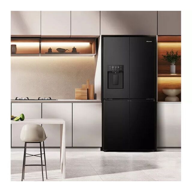 Hisense RQ5P470SYFD Total No Frost American Fridge Freezer - Black