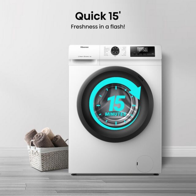 Hisense WF1Q7021BW 7Kg 1200 Spin, Steam Washing Machine - White