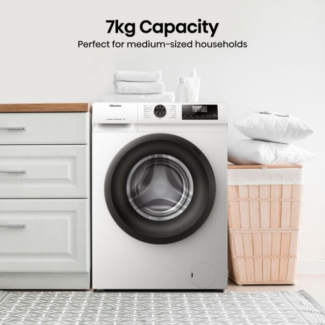 Hisense WF1Q7021BW 7Kg 1200 Spin, Steam Washing Machine - White