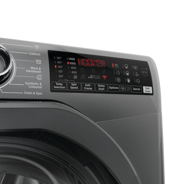 Hoover H3WPS496TMRR6 9Kg 1400 Spin Washing Machine - Graphite