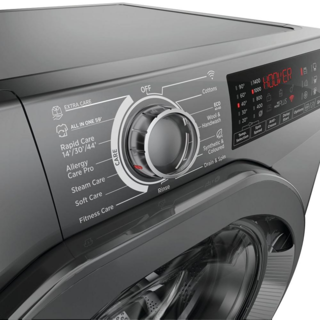 Hoover H3WPS496TMRR6 9Kg 1400 Spin Washing Machine - Graphite