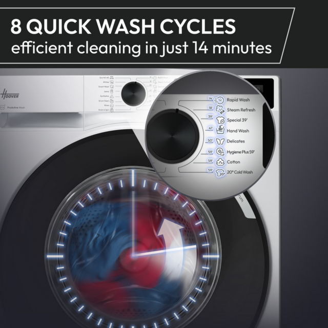 Hoover HGWD 485S8C-80 5kg/1400 Spin Washer Dryer - White
