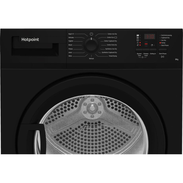 Hotpoint CHDC82BBGDUK Dryer 8Kg Condenser Sensor Dry - Black
