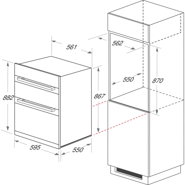 Hotpoint DD2844CIX Built In Double Oven
