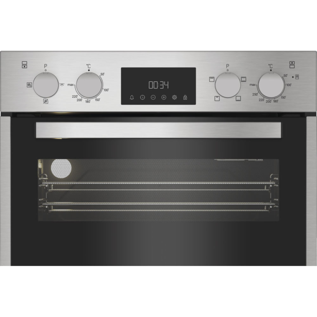 Hotpoint DIH10DIX Hotpoint 89Cm Built In Double Fan Oven With Enamel Liners
