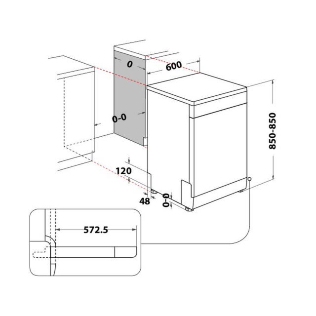 Hotpoint H2FHL626UK Freestanding 14 Place Settings Dishwasher